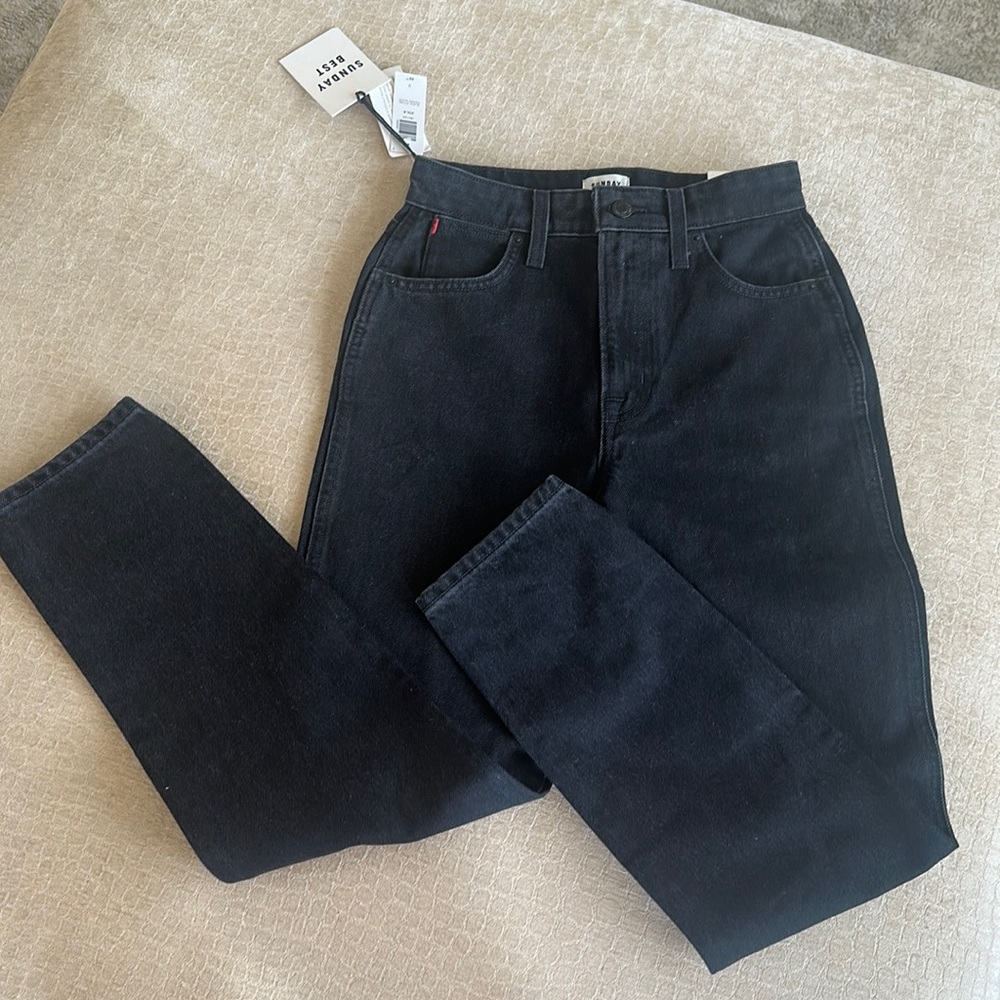 Sunday best, new with tags, Zola high rise mom black jeans size 0, size 24